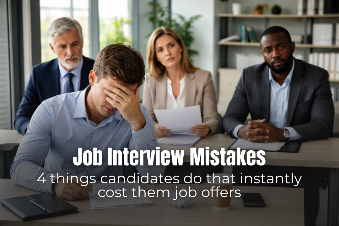 Common job interview mistakes that cost candidates job offers
